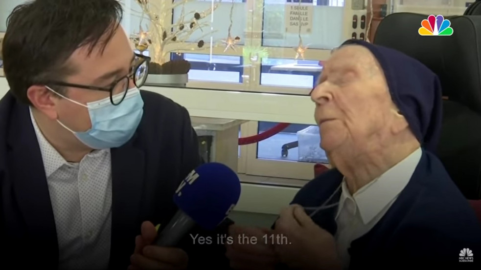 "Nem féltem, mert nem féltem a haláltól" - 116 éves francia apáca a koronavírus legidősebb európai túlélője