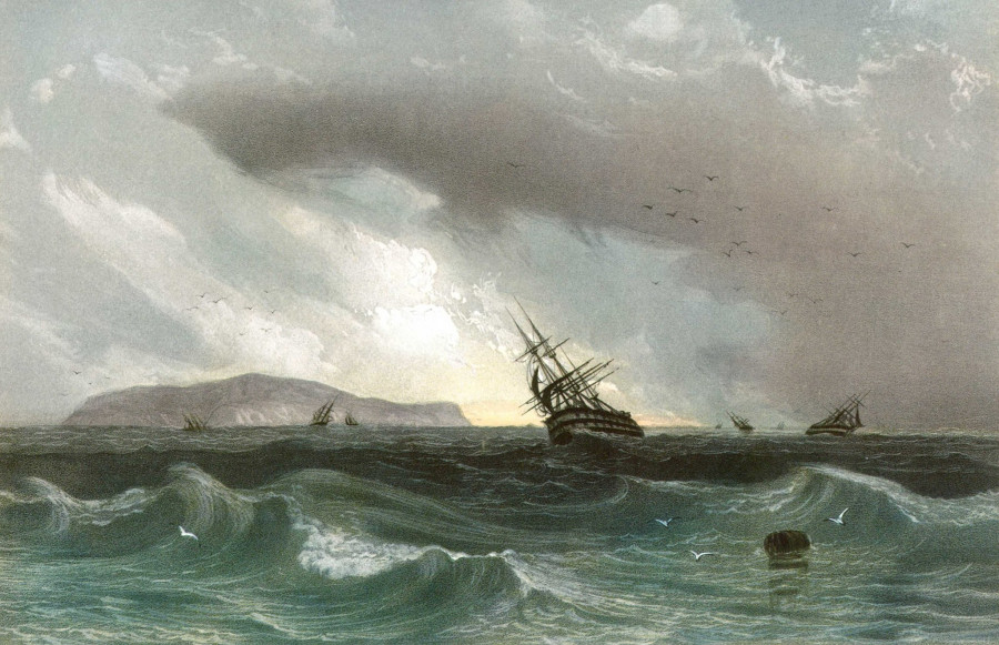 A Kígyó-sziget, Carlo Bossoli festménye (1856)