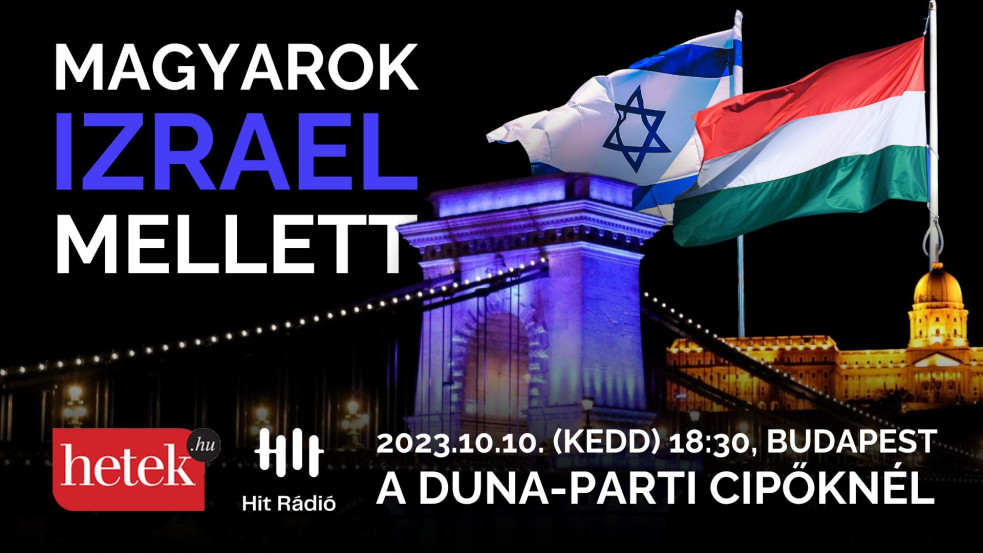 „Magyarok Izrael mellett” - szolidaritási tüntetés lesz a Duna-parti cipőknél holnap