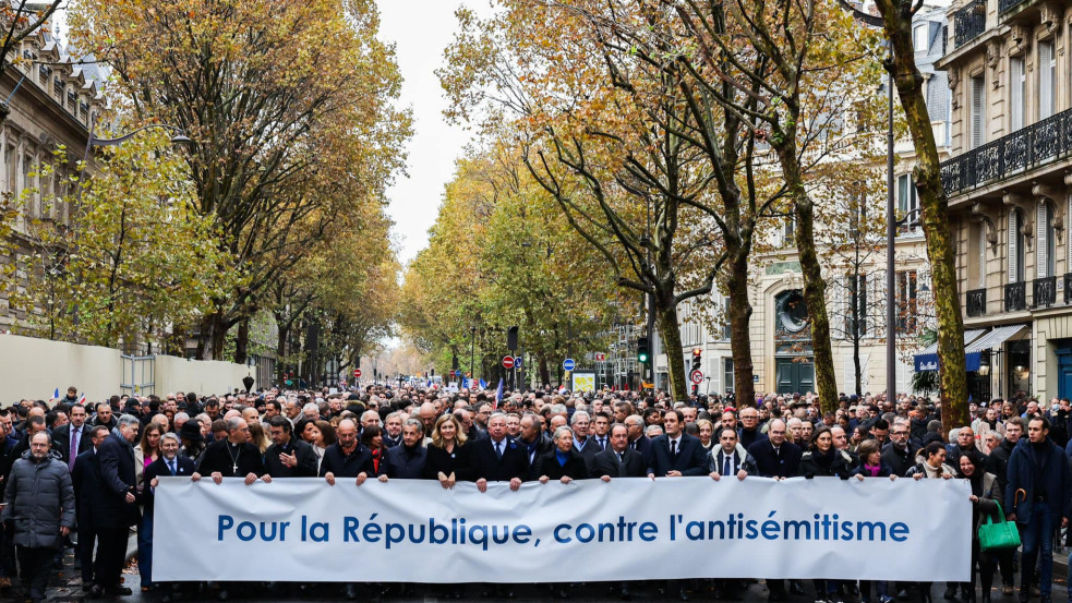 Több mint 180 ezren álltak ki az antiszemitizmus ellen Franciaországban
