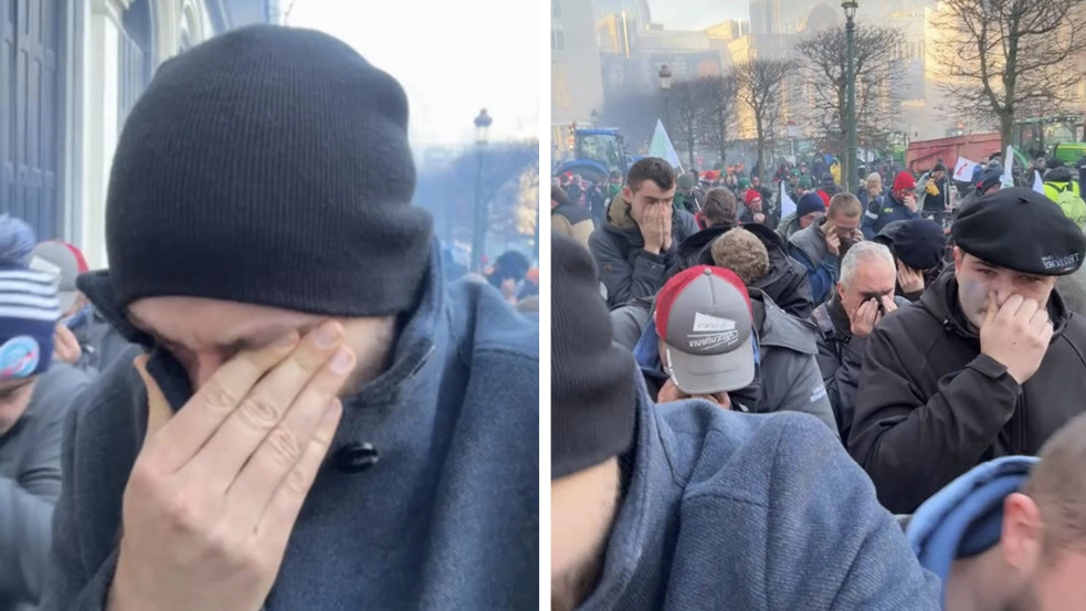 Eldurvult a tüntetés Brüsszelben: könnygáz-gránát robbant a Hetek tudósítója mellett