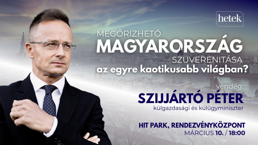 Szijjártó Péter lesz a Hetek Közéleti Klub vendége