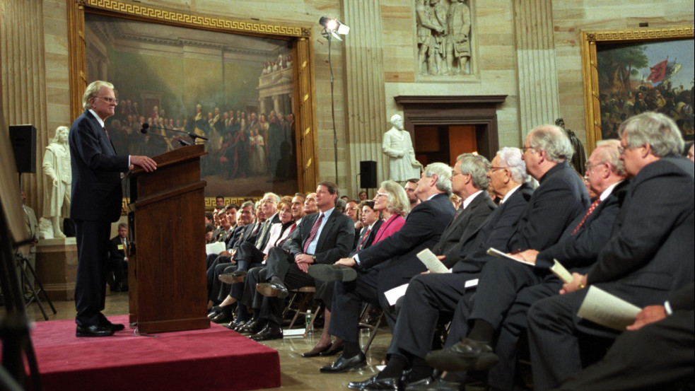 Billy Graham, a néhai világhírű amerikai evangélista szobrot kap a Capitoliumban
