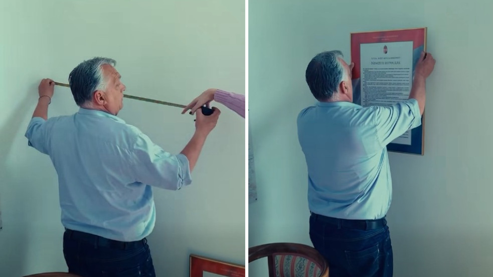 „Innen szedje le a Tisza!”- Orbán Viktor barkácsvideóval válaszolt a Tisza Nemzeti Hitvallással kapcsolatos döntésére