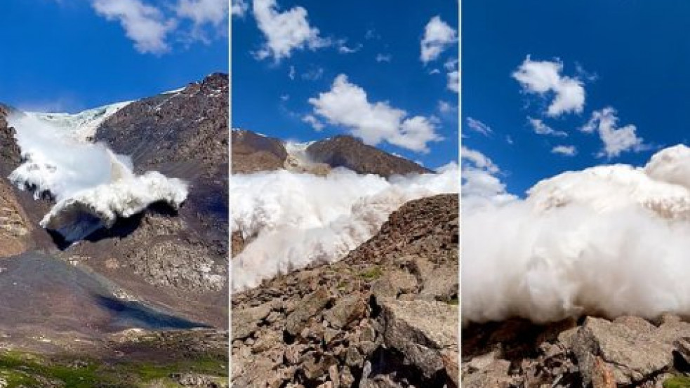Videó: végigfilmezte a brit turista, hogy elborítja egy lavina Kína határában
