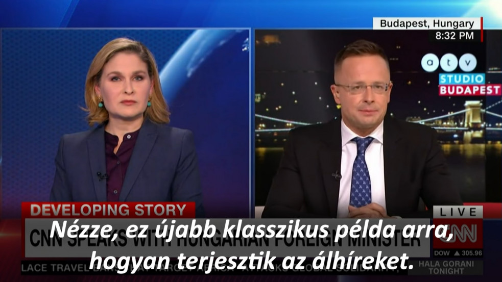 Szijjártó a CNN-nek: titkosszolgálataink észlelték, hogy bizonyos országok befolyásolni akarják a választásokat