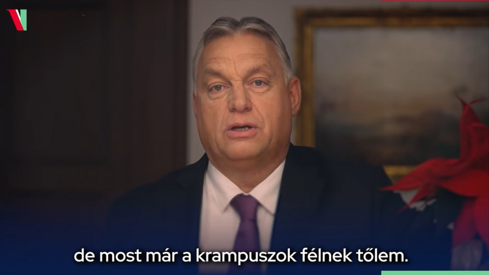 Orbánnak szinte csak virgácsot hoz a Mikulás - videó