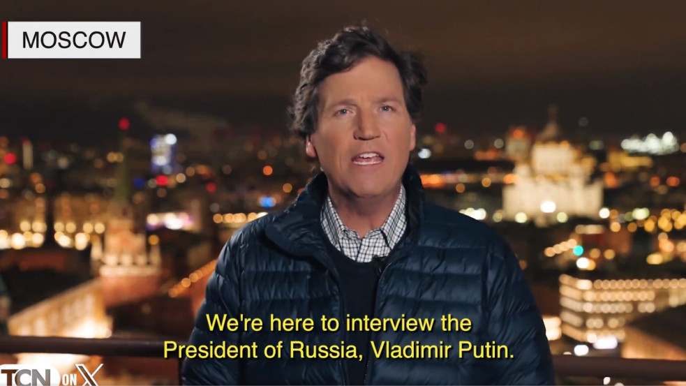 Tucker Carlson hivatalosan is bejelentette: interjút készít Putyinnal