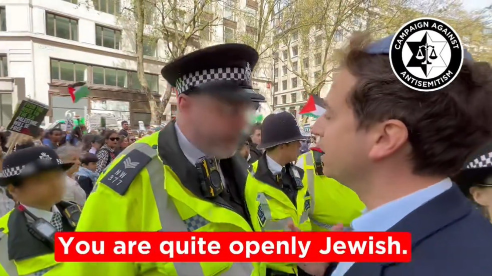 Hatalmas a botrány: a londoni rendőrök szerint provokáció, ha valaki nyíltan felvállalja a zsidóságát