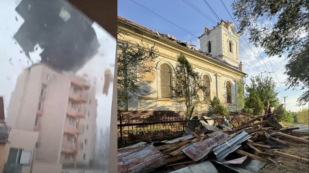 Ledöntött templomtorony, leszakított tetők, közel 3000 viharkár - így tombolt a vihar szerte Magyarországon (Videó)