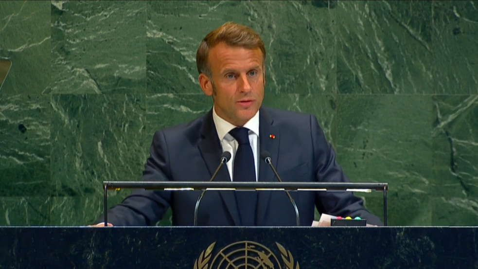 Macron is elismerte a palesztin államot az ENSZ-csúcson