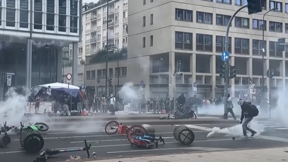 Videó: Brutális zavargások törtek ki az olasz nagyvárosokban, amiért Meloni nem ismerte el a palesztin államot
