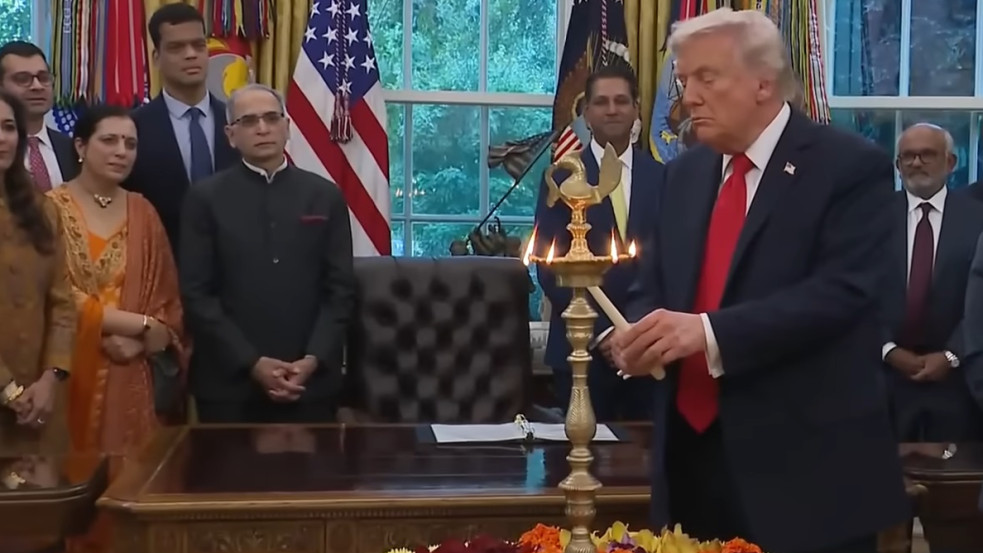 Videó: Trump a hindu Diwalit ünnepelte az ovális irodában