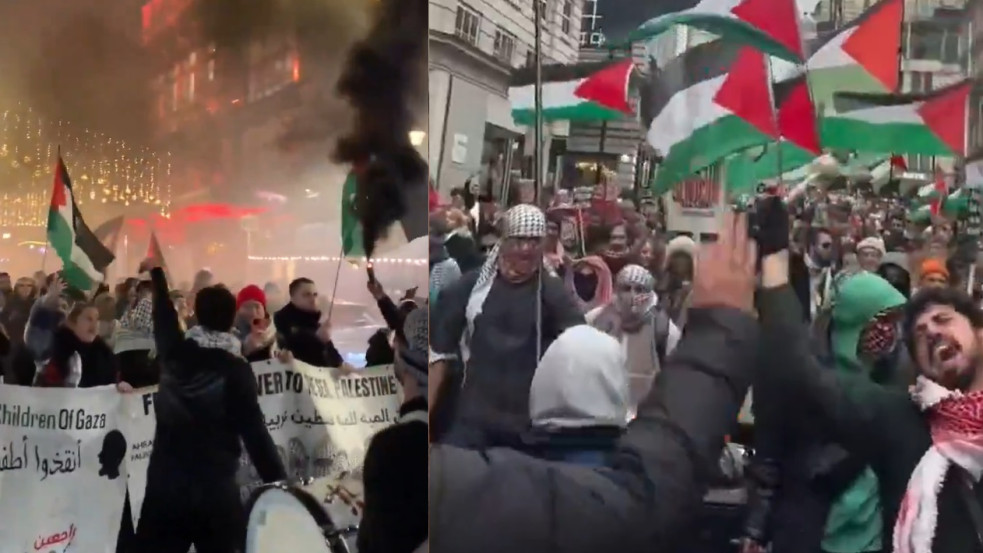 Palesztinpárti tüntető fejezhette le a „kis Jézust” a brüsszeli karácsonyi vásárban