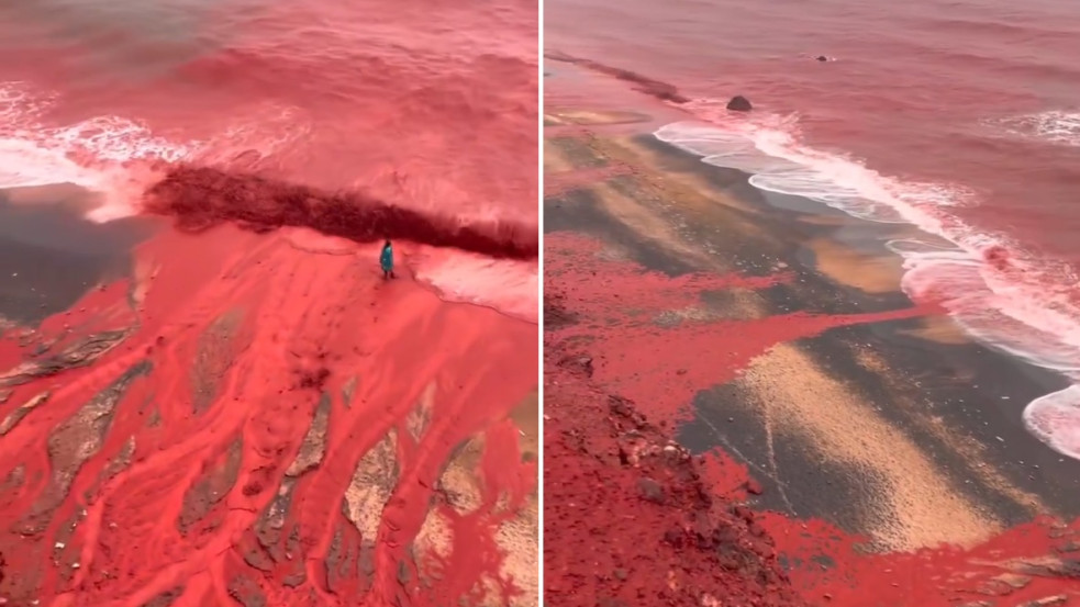 Vérvörössé vált a Perzsa-öböl Irán partjainál - videó