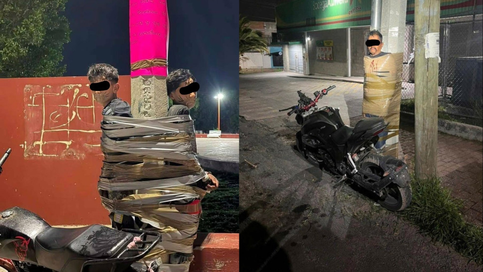 Körözik a mexikói „Batmant”, amiért póznákhoz celluxozta az állítólagos motortolvajokat