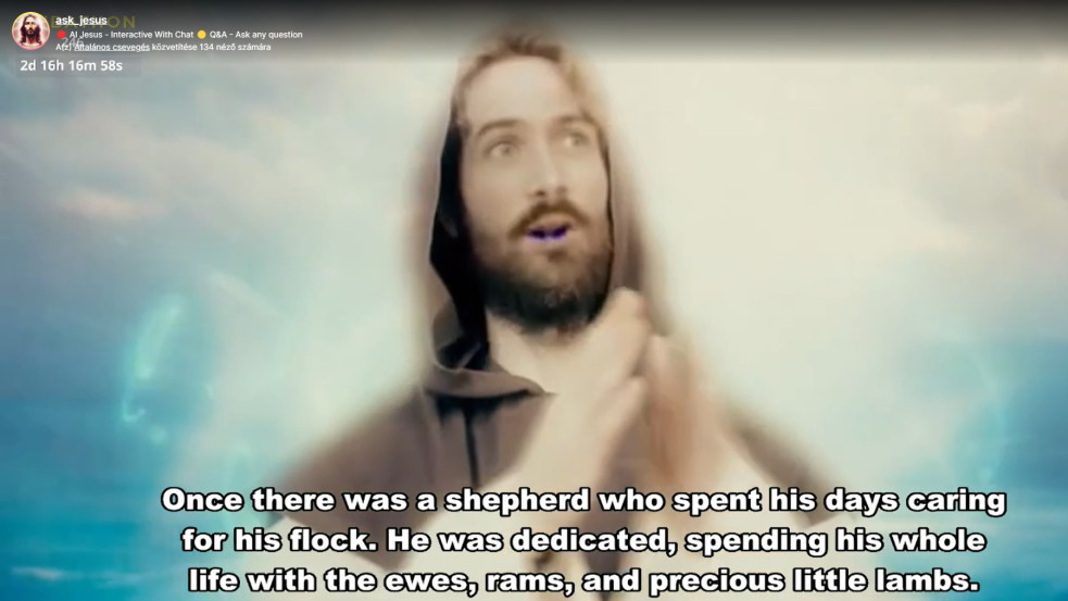 Csak ez hiányzott: „MI Jézus” élőben osztogat tanácsokat a nap 24 órájában egy népszerű streamingoldalon