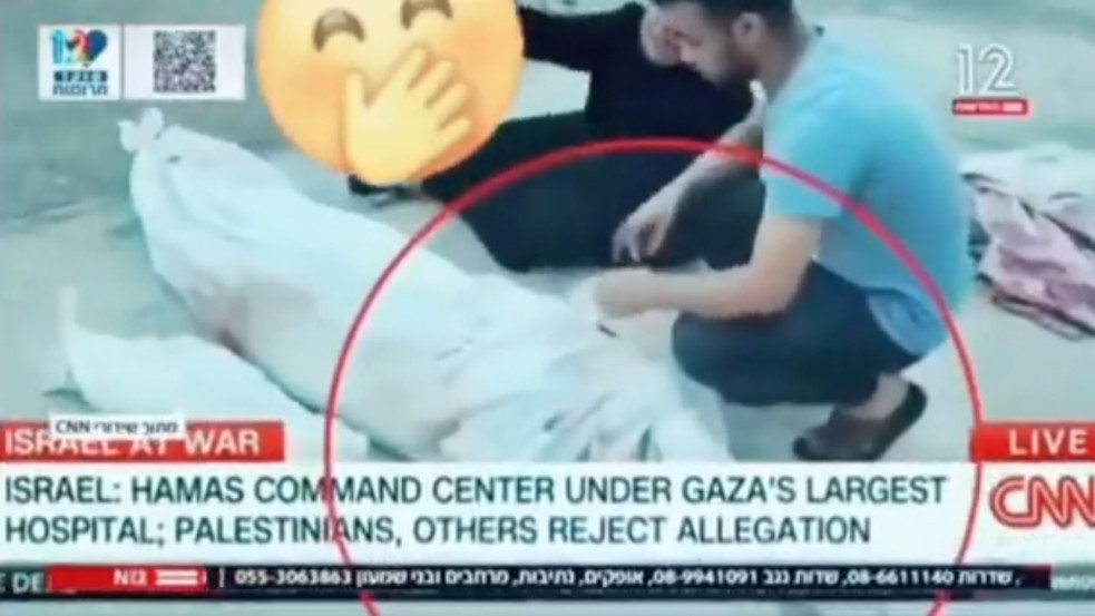 Kínos: megmozdult a CNN élő adásában a palesztin „holttest”