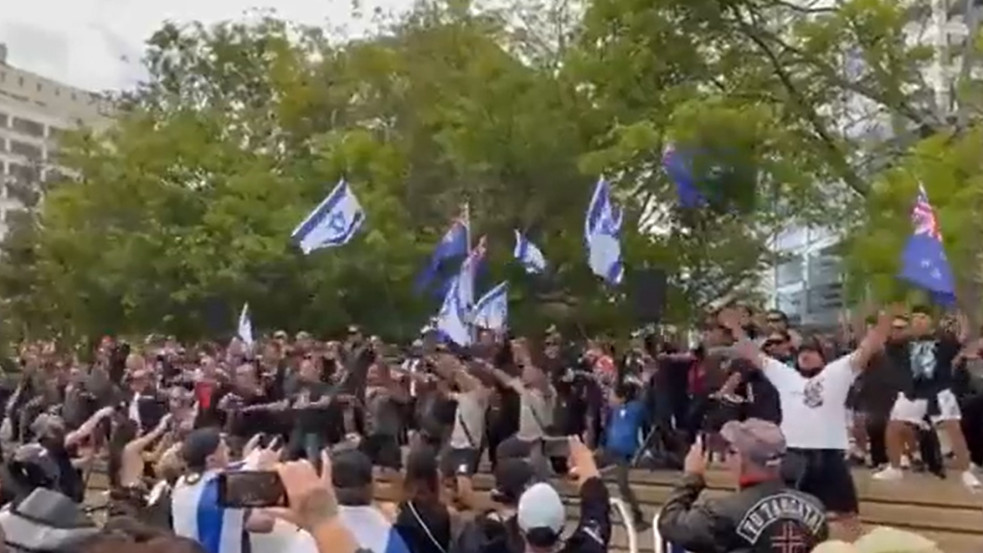 Harci tánccal álltak ki Izrael mellett a keresztény őslakosok Új-Zélandon - felvétel