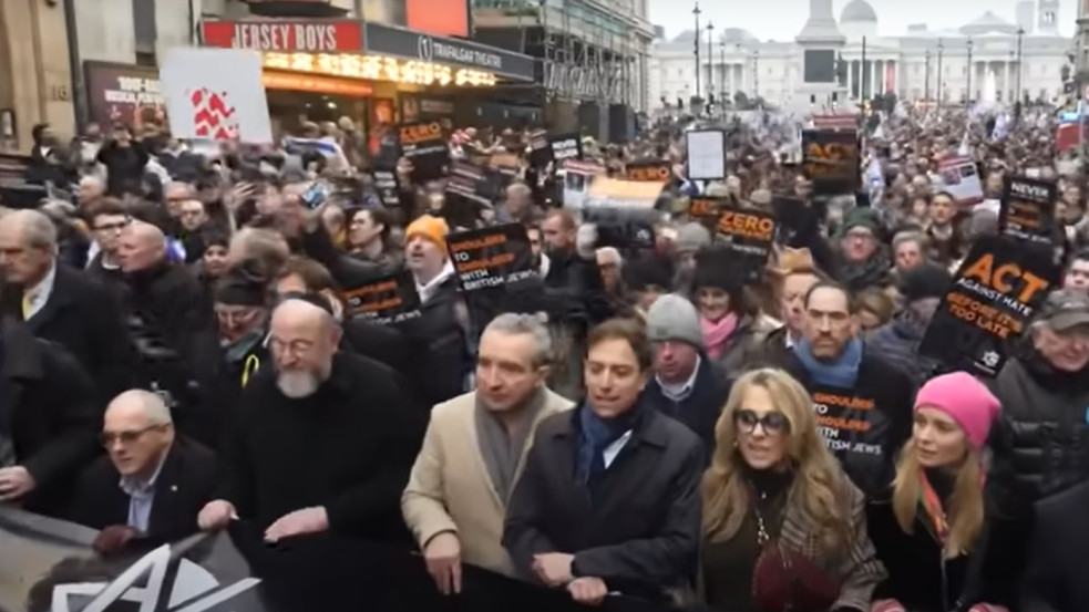 60 ezres tömeg tüntetett Londonban az antiszemitizmus ellen