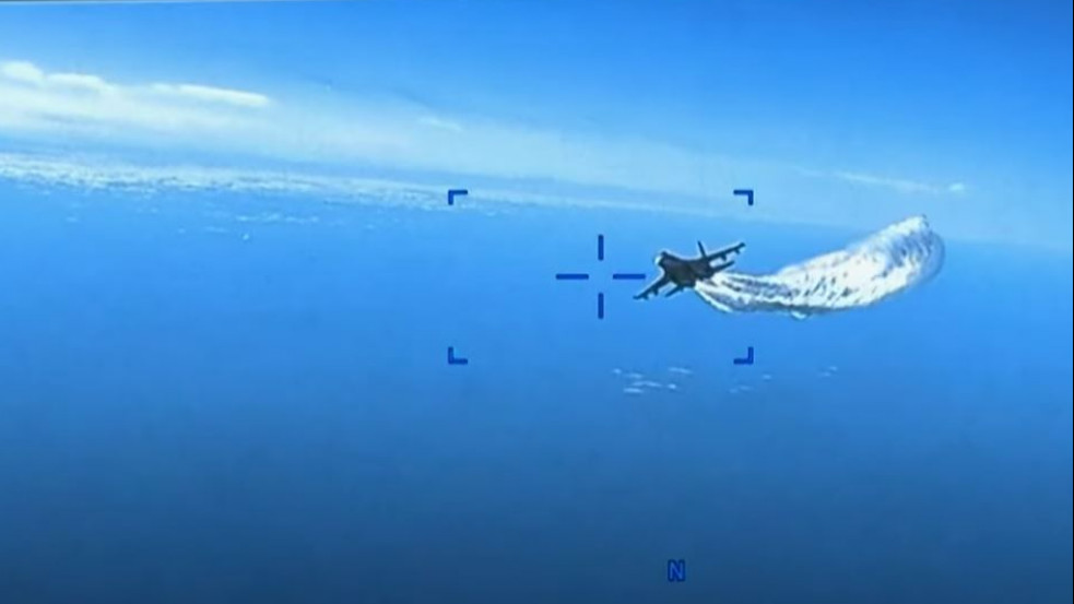 Videó: így ütközött össze az orosz vadászgép egy amerikai drónnal