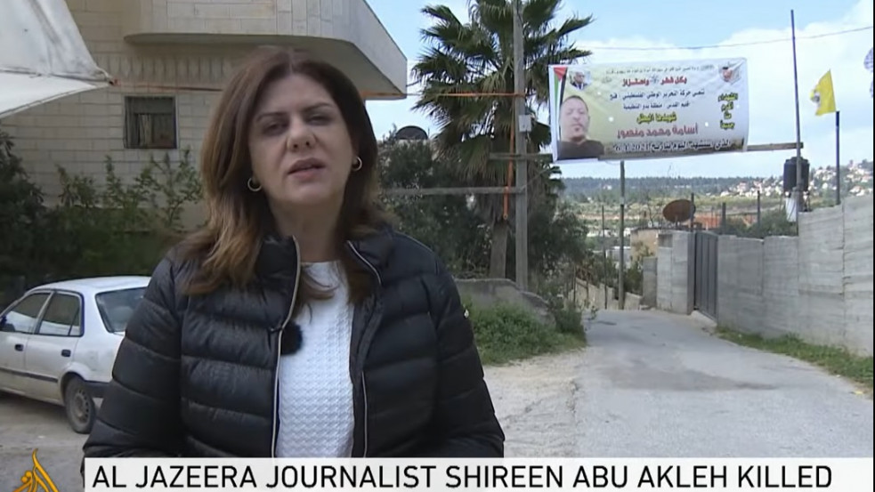 Lelőtték az al-Dzsazíra tudósítónőjét egy izraeli hadsereg és palesztin terroristák közötti tűzharcban