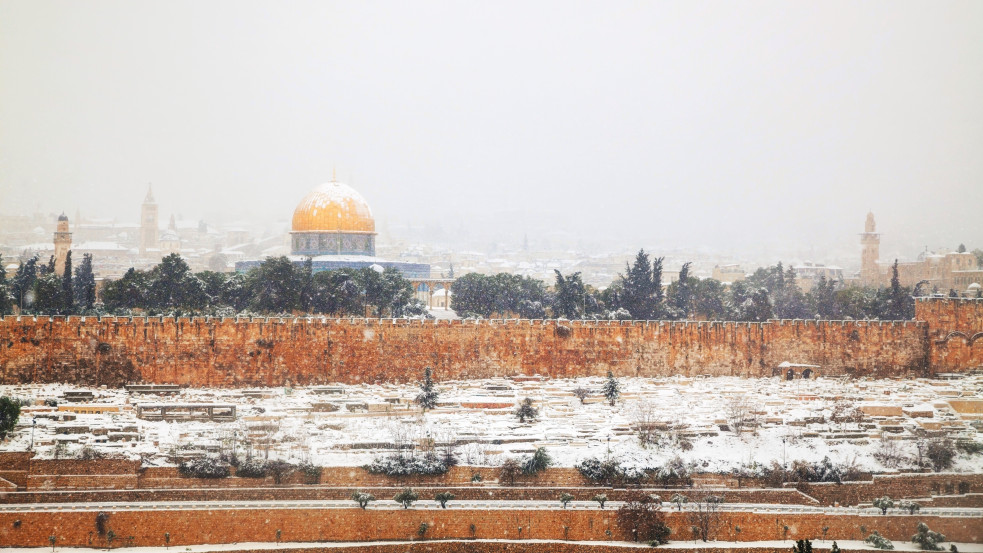 Téli mesevilágra ébredt Jeruzsálem - videó