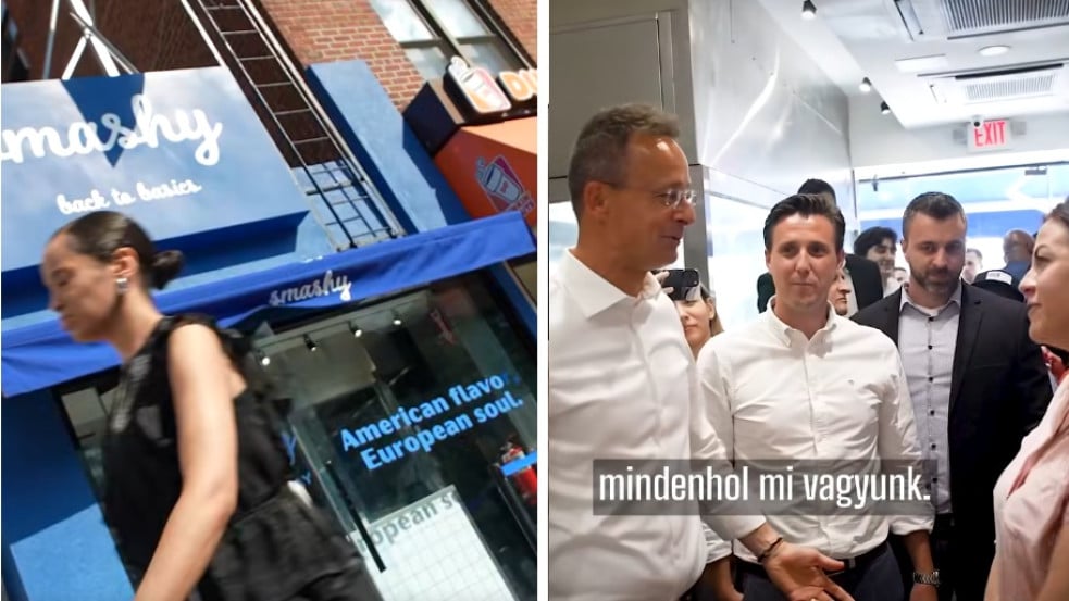 Szijjártó Péter is kipróbálta a magyar Smashy Burgert New Yorkban 