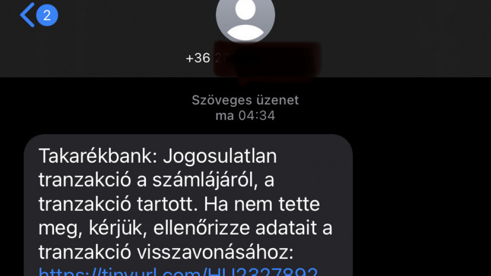 Figyelem: csalók vadásznak banki adatokra, ha ilyen sms-t kap, ne nyissa meg